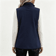 thumbnail image 4 of Womens Zip Up Fleece Sleeveless Vest Stand Collar Side Pockets Relaxed Fit Outerwear M, 4 of 4