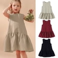 thumbnail image 2 of Ticikt Baby Girl Dress Baby Girl Casual Clothes Spring Summer Sleeveless Toddler Girls Dresses,Color:Grey,Size:7-8 Years, 2 of 3