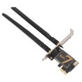 thumbnail image 1 of PCI Ex1  Card, BE200NGW PCI Express  Card with 8DB Antenna 2.4G 574Mbps 5G 2400Mbps 6G 5800Mbps  Card Adapter BT5.4 for Desktop PC, 1 of 7