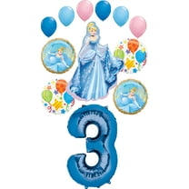 Cinderella Party Supplies Princess 3rd Birthday Balloon Bouquet Decorations