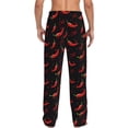 thumbnail image 3 of Goofa Red Hot Chili Pattern Printed Soft Pajama Pants for Men, Wide Leg Comfy Casual Lounge Yoga Pants-X-Large, 3 of 9