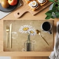 thumbnail image 2 of Daisy Flowers Placemats Set of 8, Bottles Vintage Bubbles Vintage Non-Slip Place Mats Washable Table Mats for Kitchen Dining Table Decorations Indoor/Outdoor, 2 of 9