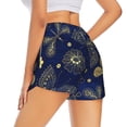 thumbnail image 3 of Vsdgher Vintage Golden Butterfly Print Women's Running Double Layer Shorts High Waisted with Pockets Elastic Yoga Workout Athletic Gym Sports, 3 of 8