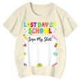thumbnail image 4 of Y-Sunset Kids Last Day of School Autograph T-Shirt, Boys Girls Funny "Sign My Shirt" Graduation Short Sleeve Tee, Preschool Elementary School Graduation Memory Shirt(Beige/2-3 Years), 4 of 4
