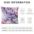thumbnail image 6 of Acheng Purple Marble Pattern Farmhouse Pillow Cover Decorative Square Throw Pillow Cover for Sofa Couch Decoration,2 pcs White, 6 of 6