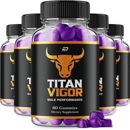 Titan Vigor Gummies for Men – TitanVigor Gummy Natural Blend Reviews, 5 Pack, 300 Gummies