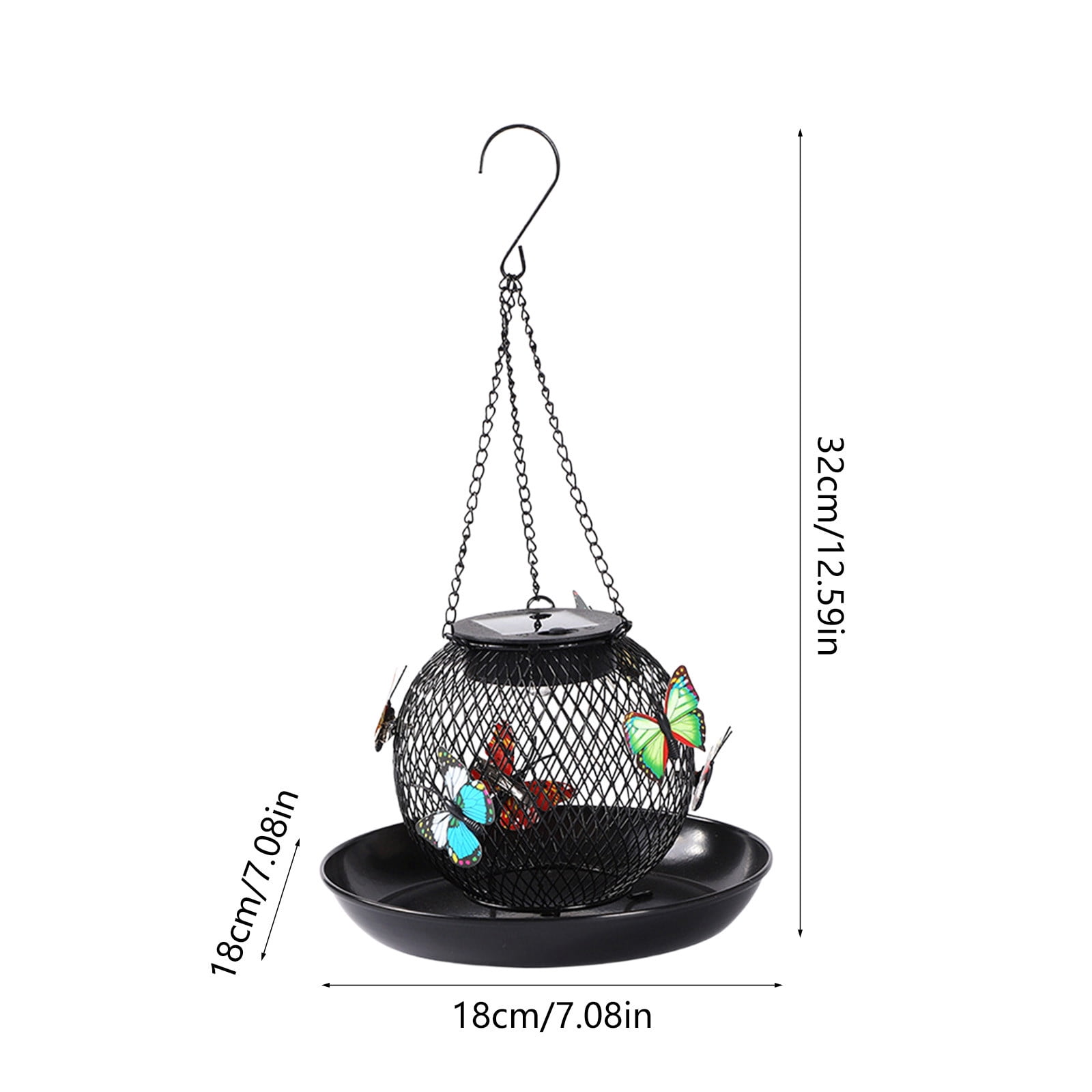 SUTWOEN Solar Bird Feeder Frog Garden Decor, Outdoor Solar Lights with Umbrella, Hummingbird Feeder Decorative Path Lights Yard Art Ornament Bird Feeder