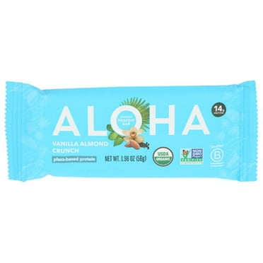 2X - Aloha Organic Vanilla Almond Crunch Plant-Based Protein Bar 1.98 oz