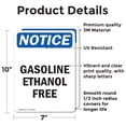 thumbnail image 2 of (2 Pack) Gasoline Ethanol Free OSHA Notice Sign 7 Inch X 10 Inch Vinyl Label Decal Sticker Weather Resistant, UV Protected for Workplace, Business, and Construction Site, Made in the, 2 of 7