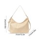 thumbnail image 3 of Bolso Bandolera de Piel Sintética de Gran Capacidad para Mujer | Correa Ajustable | Bolso Compacto y Elegante para Uso Diario de Estudiantes | Blanco, Marrón y Café, 3 of 6