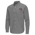 thumbnail image 2 of Men's Antigua Black Columbus Blue Jackets Ellis Tri-Blend Long Sleeve Button-Down Shirt, 2 of 3