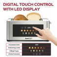 thumbnail image 6 of 4-Slice Toaster with LED Touch Panel - Extra-Wide, Auto Shut-Off, Anti-Jam & Stainless Steel, 6 of 20