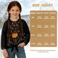 thumbnail image 7 of Xoenoiee Pumpkin Mushroom Candle Print Blouses for Girls Halloween Casual Long Sleeve Tie Knot Front Shirts for Girls Loose Round Neck Little Kids Crop Top, 5-6 Years, 7 of 7