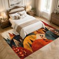 thumbnail image 4 of Area Rugs 5'x7', Orange Mountain Carpet Runner Indoor Outdoor Rugs Home Decor Aesthetic, Fall Farmhouse Forest Trees Nature View Non Slip Mats Washable Accent Rug for Living Room Bedroom, 4 of 8