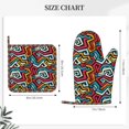 thumbnail image 3 of Honeii Geometry patten Oven Mitts and Pot Holders Sets, Baker Oven Mitts, Mittens for Kitchen Decor, Baking Lover over Gloves Gifts, 3 of 7