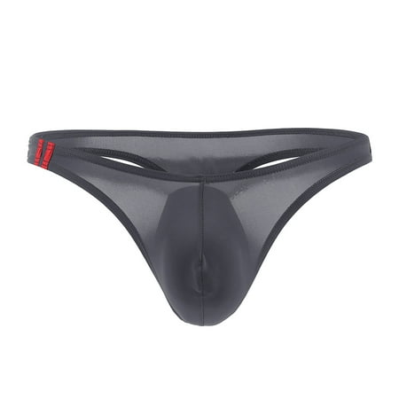 

Soft Stretch Men s Thongs Man G-String Butt Flaunting Tongs Underwears Breathable Low Rise XL Charcoal Gray