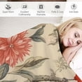 thumbnail image 3 of Chilfamy Flowers Birds Flannel Blanket Throw Lightweight Soft Blanket All Seasons Gifts 50x60in, 3 of 6