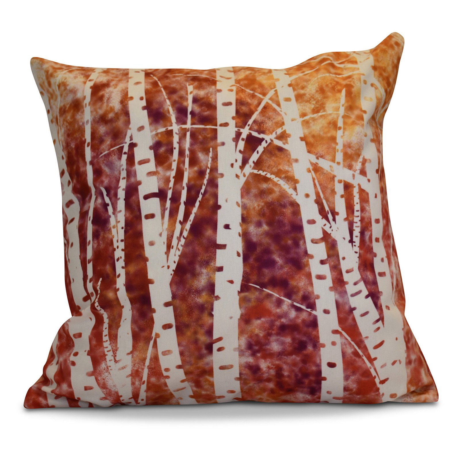 Simply Daisy Birch Trees Floral Print Outdoor Pillow