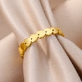 thumbnail image 2 of Stenciled Sun Ring Vintage tainless Steel Gold Wedding Ring Aesthetic Jewelry for Couples, 2 of 6