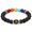 Volcanic Stone 02, variant on Volcanic Stone Bracelet with Rainbow Chakra Beads - Yoga Energy Bracelet with Om Mani Padme Hum Mantra - Unisex