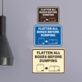 thumbnail image 4 of Signs ByLITA Classic Framed Flatten All Boxes Before Dumping Sign (Black /Gold) - Small, 4 of 8