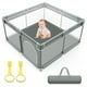 thumbnail image 1 of Parque infantil de 127 cm x 127 cm para bebés y niños pequeños, corralito de seguridad para niños, cerca para bebés, centro de actividades para interiores y exteriores, Gris, 1 of 6