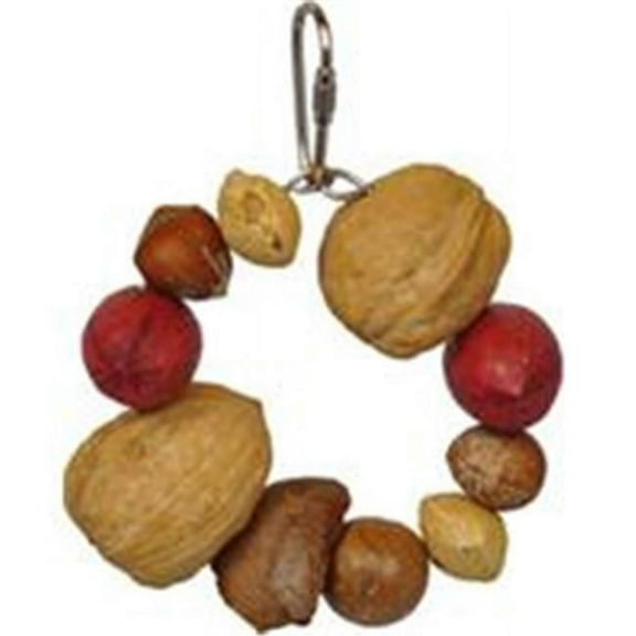 AE Cage Company Happy Beaks Deluxe Mixed Nut Ring Jr [, Toys] 1 count