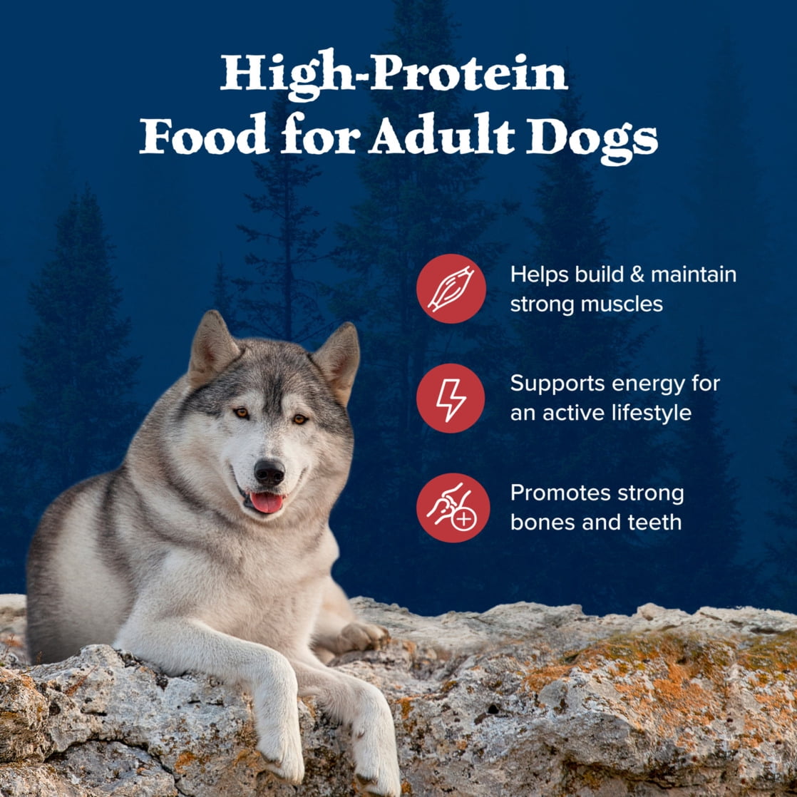 Blue Buffalo Wilderness Adult Dry Dog Food, Rocky Mountain Recipe, Red Meat, 24-lb. Bag