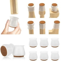 TRENZADO 16 Pcs Chair Leg Protectors for Hardwood Floors, Silicone Furniture Leg Caps Protection Cover Pad for Protecting Wood Floors from Scratches and Noise, Smooth Moving for Chair Feets