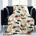 thumbnail image 3 of Cozy Farm Animal Flannel Throw Blanket - Soft All-Season Decorative Blanket with Farmhouse Design, for Sofa Bed Camping & Home Office, 3 of 8
