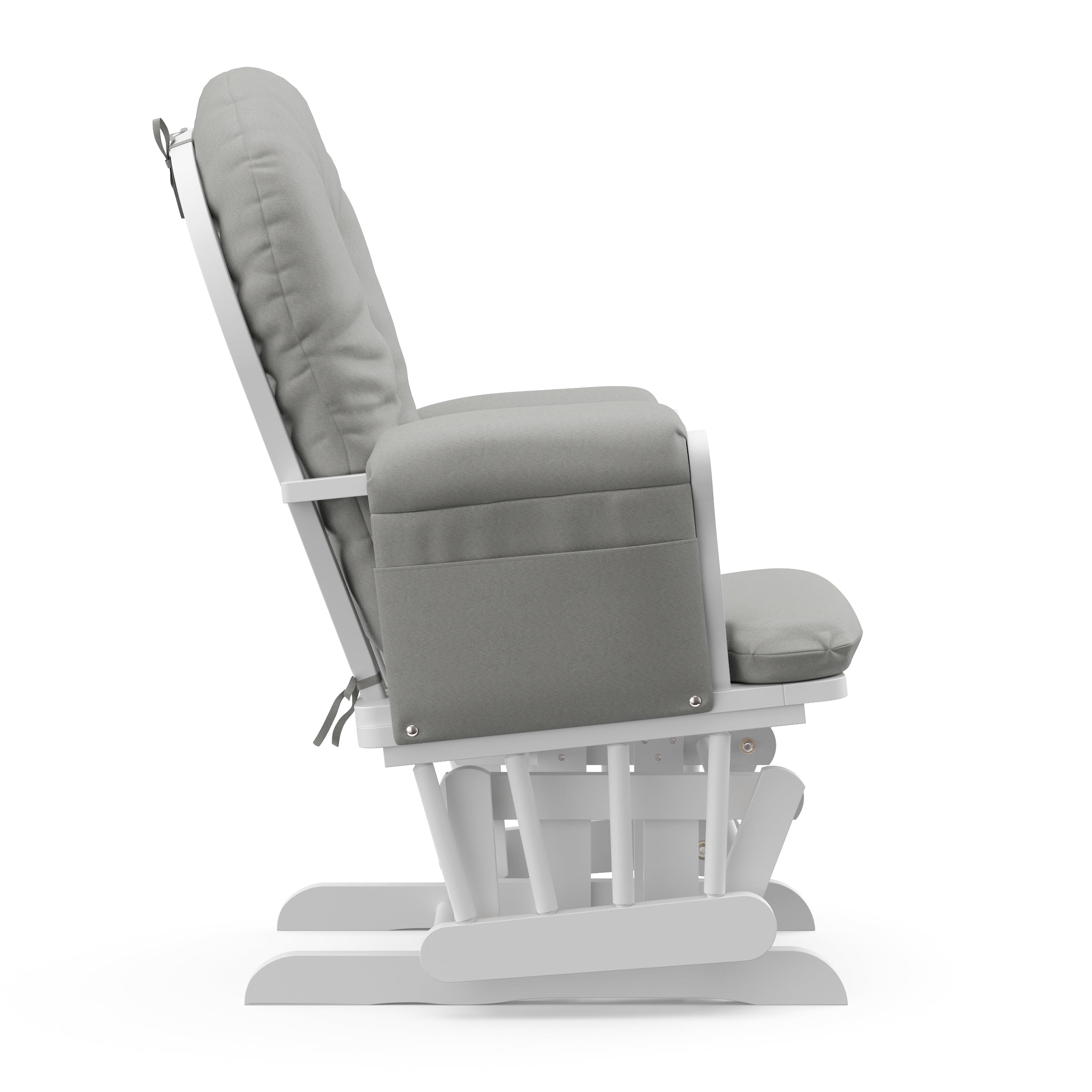 Storkcraft Hoop Glider and Ottoman, White and Light Gray photo 8