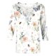 thumbnail image 5 of ICHUANYI Liquidación Camiseta holgada estampada a la moda para mujer Blusa de manga 3/4 de longitud media Blusa con cuello redondo Tops casuales ICHUANYI WER202308256011, 5 of 5