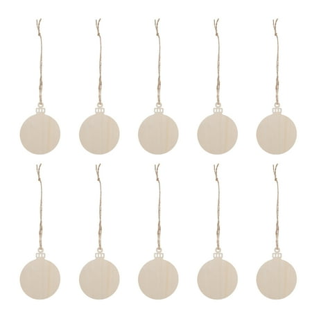 

TOYMYTOY 50 pcs Creative Pendant Wooden DIY Craft Household Ornament for Christmas Decoration
