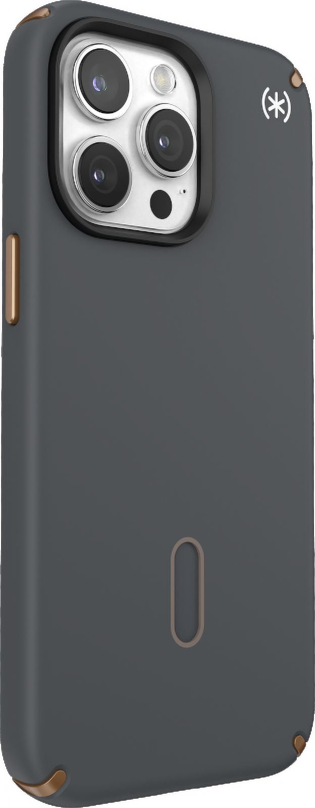 Speck iPhone 15 Pro Max Case-Presidio2 Pro-ClickLock-MagSafe-6.7 Inch Phone Case-Charcoal Grey/Cool Bronze/White