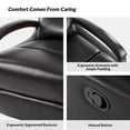 thumbnail image 6 of Manual Genuine Leather Recliner Chairs 360-Degree Swivel Rocking Metal Base Set of 2 for Living Room Black, 6 of 9