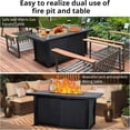 thumbnail image 4 of EastVita 52 Inch Outdoor Propane Fire Pit Propane Fire Pit Table 50000BTU Gas Table with Cover Rain Cover for Patio Garden, 4 of 7