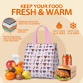 thumbnail image 5 of Cute Pitbull Terriers Dog and Flower Insulated Lunch Bag for Women & Adults,Large Portable Soft Cooler Lunch Bag,Thermal Food Storage Tote with Pearl Cotton,8.66L,8.75x5.75x9.5 Inch, 5 of 6