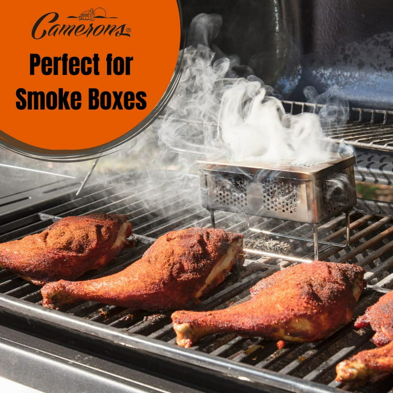 Smoker Wood Chip Box For BBQ Grill. Add Wood Chips To Tray For The