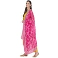 thumbnail image 3 of eloria Floral Pink Woman's Indian Ethnic Chunni, Dupatta, Stole, Scarf Shawl Wrap, 3 of 4