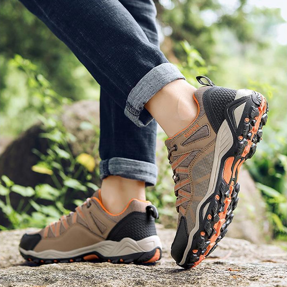 AUXDIQ Hiking Shoes Mens Waterproof Mountain Trekking Shoes Women Breathable Walking Shoes Outdoor Sports Winter Boots