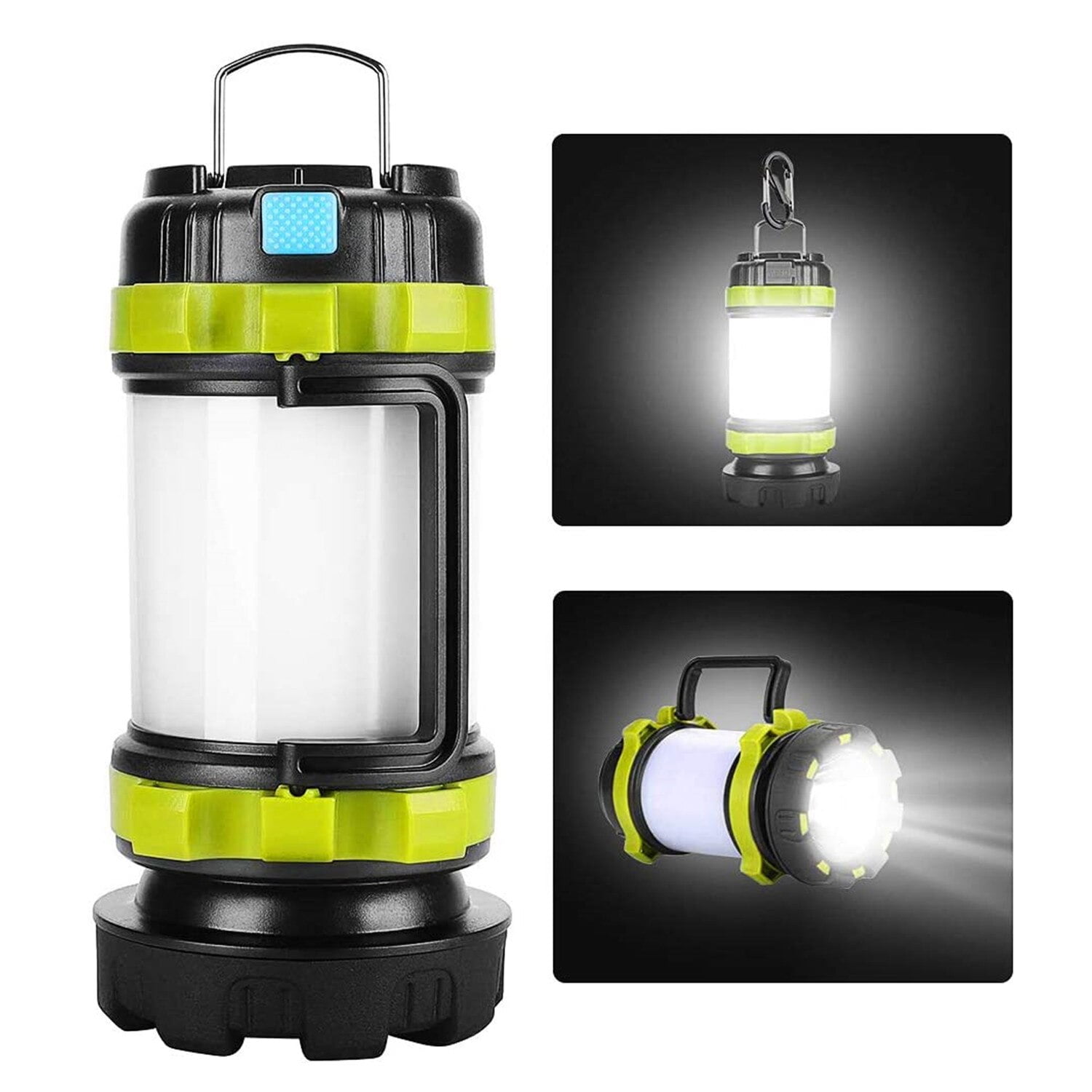Camping Lantern Rechargeable, Camping Light for Tents, LED Latern Camping 4  Light Modes, 3000mAh High Capacity Power Bank, IPX4 Waterproof, Flashlight  