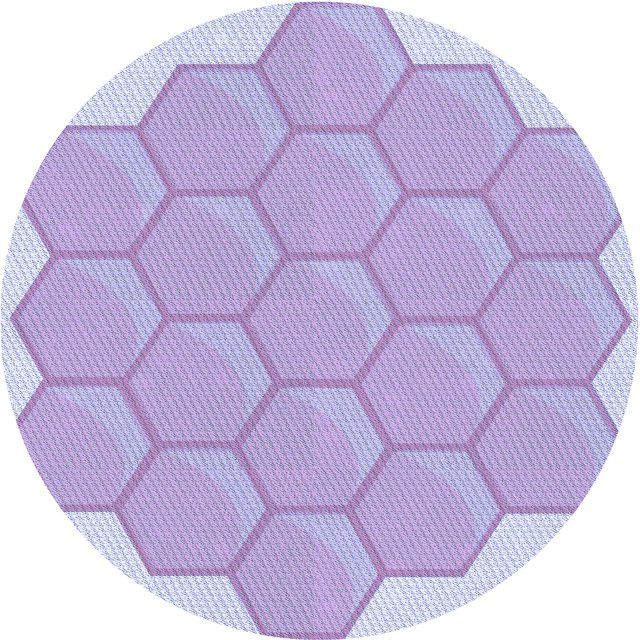 Ahgly Company Tapis Rond Lavable en Machine Intérieur Transitionnel Mimosa Violet, 5 Pieds Rond