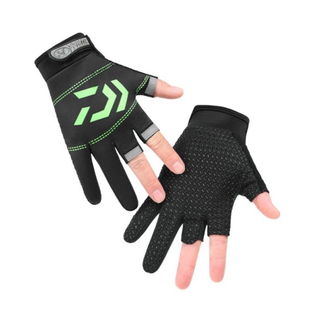Guantes de pesca de tres dedos para hombre, de primavera y verano, antideslizantes, resistentes al desgaste, a prueba de sol, transpirables, de secado rápido, para montar a caballo, pesca, pesca en
