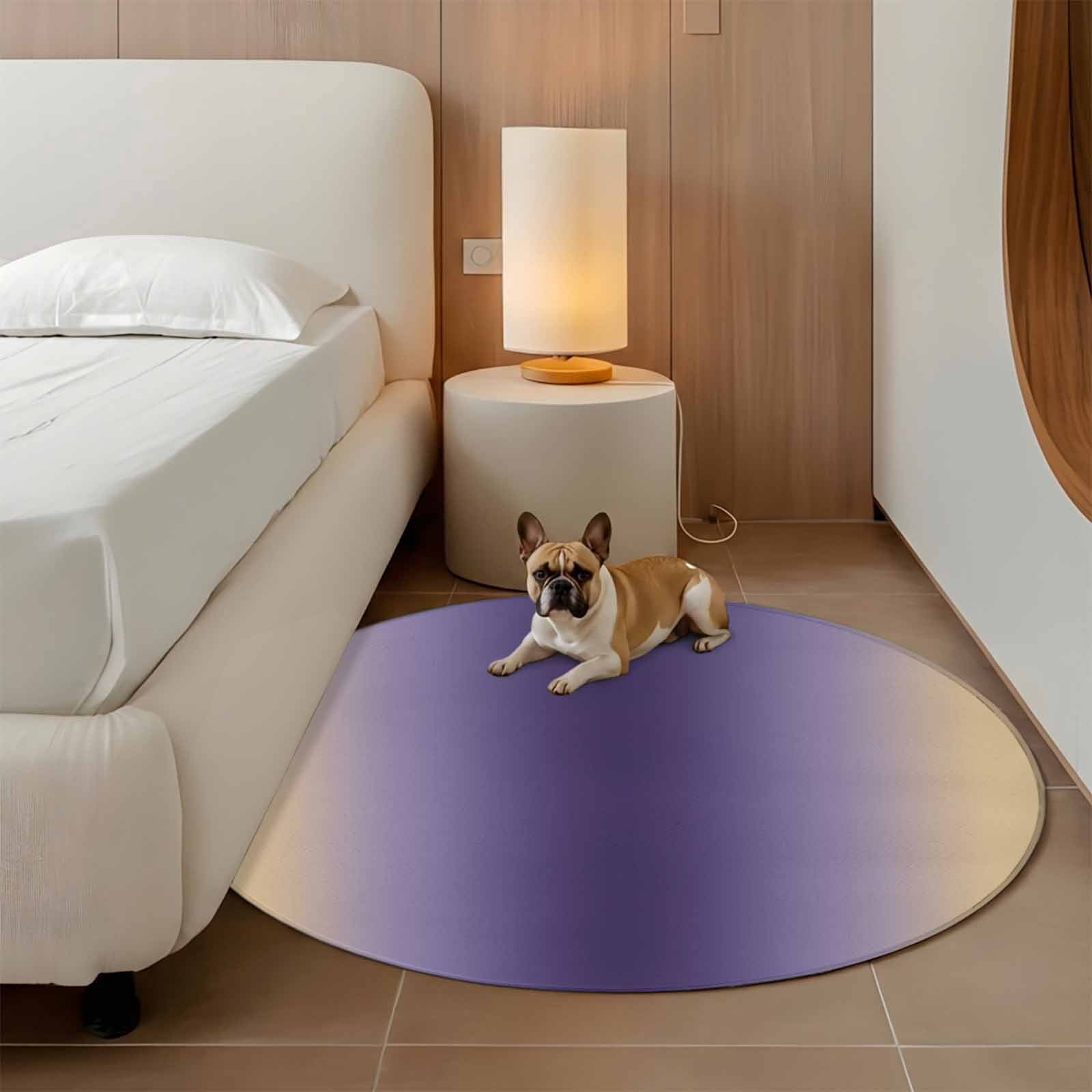 Purple Yellow Ombre Round Area Rug 6Ft Washable Circle Rugs for Bathroom Office, Farmhouse Modern Gradient Art Non-Slip Carpet Floor Mats Indoor Outdoor Carpet Runner Aesthetic Home Decor
