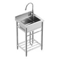 thumbnail image 2 of QinaQin 24-Inch x 20-Inch x 41-Inch Stainless Steel Multi-Purpose Sink, Freestanding Commercial Kitchen Sink, Single Bowl with Pull-Out Faucet**, 2 of 7