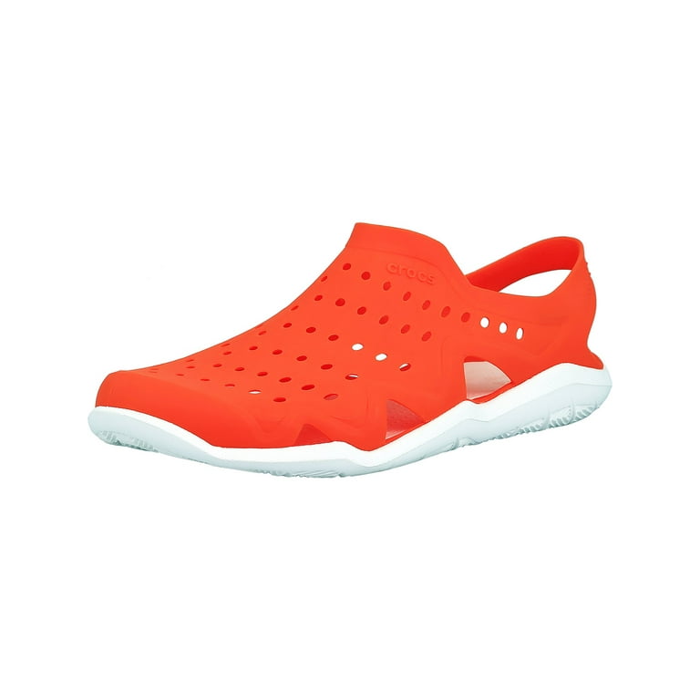 Crocs Men s Swiftwater Wave Orange White Ankle High Rubber