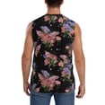 thumbnail image 4 of Uemuo Bouquet Pattern Men's Sleeveless T-Shirt,Muscle Athletic Tank Top, Moisture-wicking Quick-dry Breathable Classic Tee Top for Gym Run Outdoor Sports-Large, 4 of 8