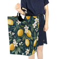 thumbnail image 4 of Yayeee Freestanding Laundry Hamper with Handle Collapsible Large Storage Basket for Clothes, Floral Lemons, 4 of 7
