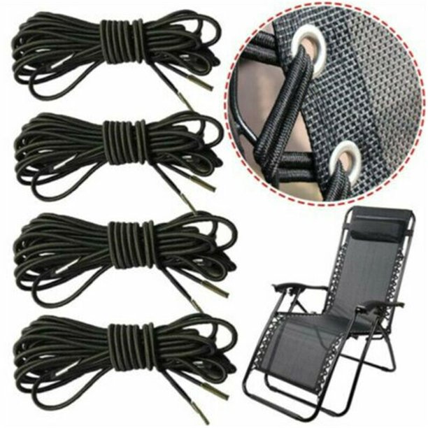 4Pcs/lot Elastic Camping Multistrand Dichotomanthes Rope Universal Sun Loungers Fixing For Recliners Chair Repair Rope Cord KitChocolateUnited States He Qiyong unisex