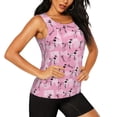 thumbnail image 2 of Vsdgher Cartoon Poodle Dog Print Tank Top Sports Vest Bra for Women Sports ,Performance Stretchy Quick Dry Sports Workout Running Top Vest with Removable Pads, 2 of 8
